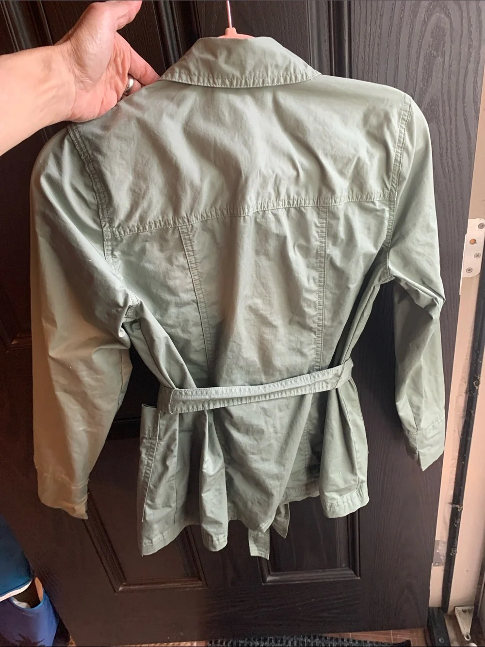 Cato Lightweight Sage Green Utility Jacket with Tie Belt